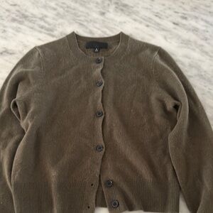 Nili Lotan Green Cardigan Sweater with Relaxed Fit